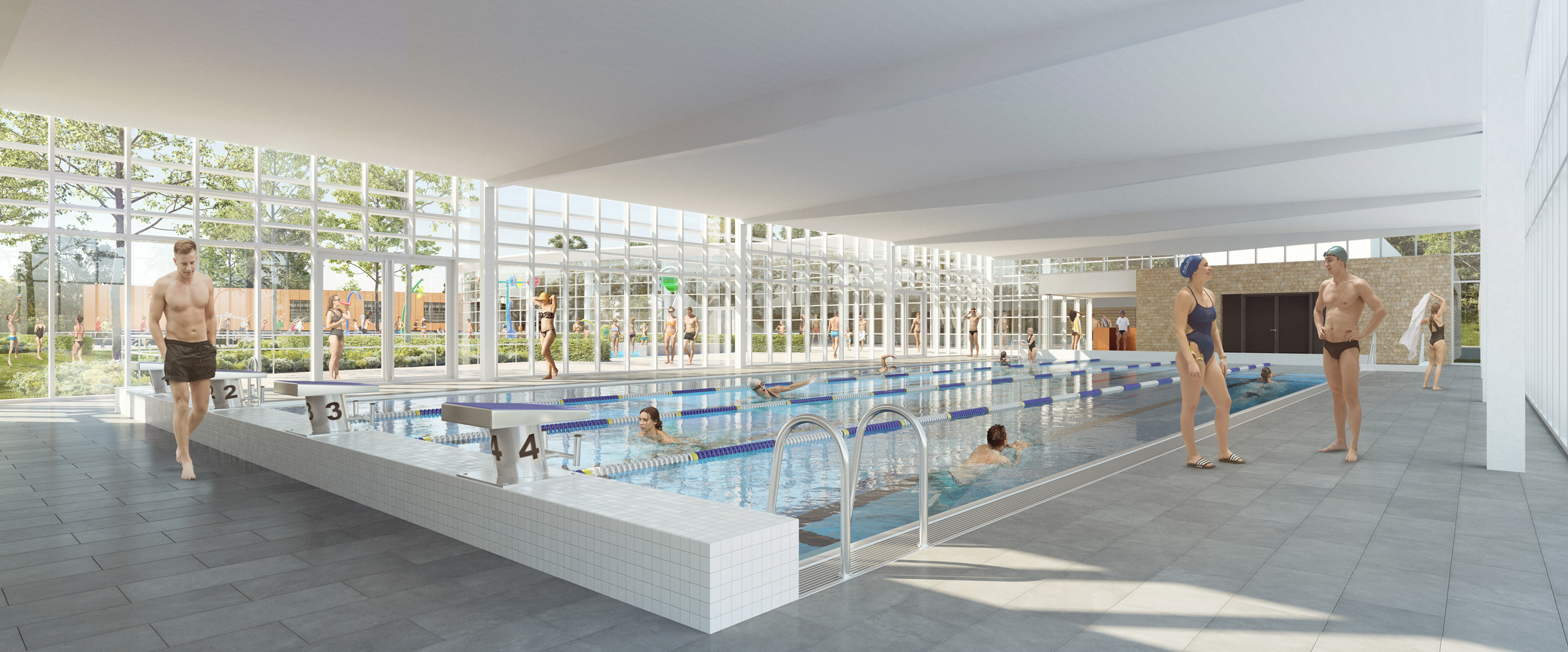 image 3D-render-archiviz-image de synthèse-architecture-archi-archiviz-photoshop-cgtop-3D-cgartist-archdaily-architecturecompetition-allofrender-whatarender-complex sportif-criquetot l'esneval-centre aquatique-ARCOS B-projet lauréat-architecture-2023